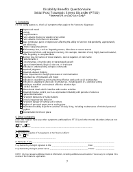 Disability Benefits Questionnaire - Initial Post Traumatic Stress Disorder (PTSD), Page 7