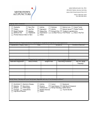 Acupunture Patient Intake Form - Metrotown Acupuncture, Page 2