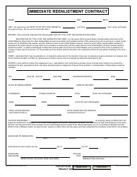 Document preview: NAVPERS Form 1070/601 Immediate Reenlistment Contract