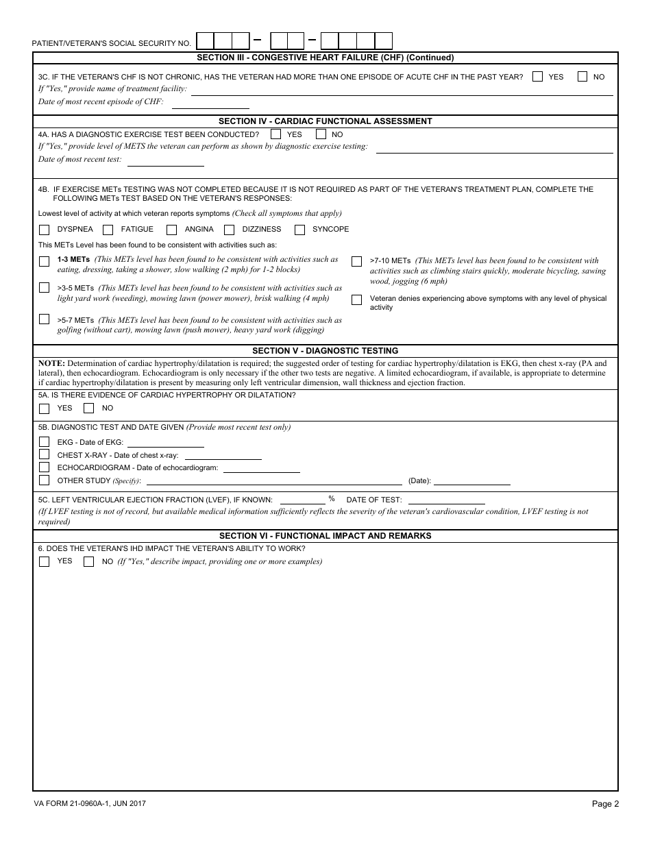 Va Form 21 0960a 1 Fill Out Sign Online And Download Fillable Pdf Templateroller