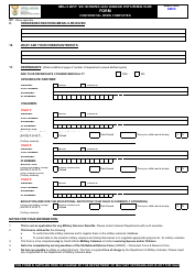 Military Veterans Database Information Form - South Africa, Page 3