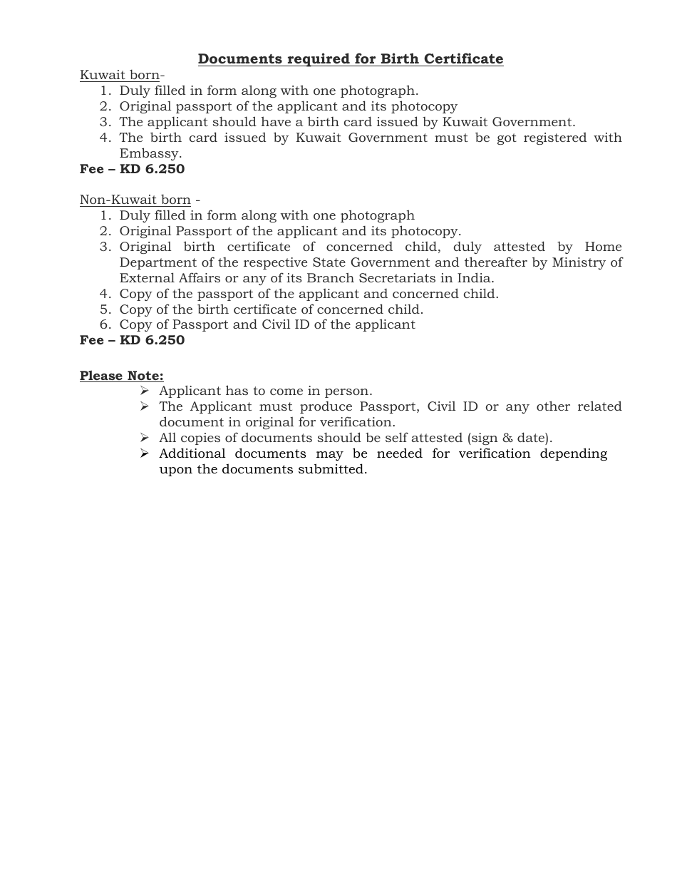 Indian Passport Holder Authorization Form - Embassy of India, Kuwait - Kuwait, Page 4