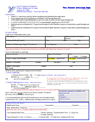 Vital Records Application Form - Texas