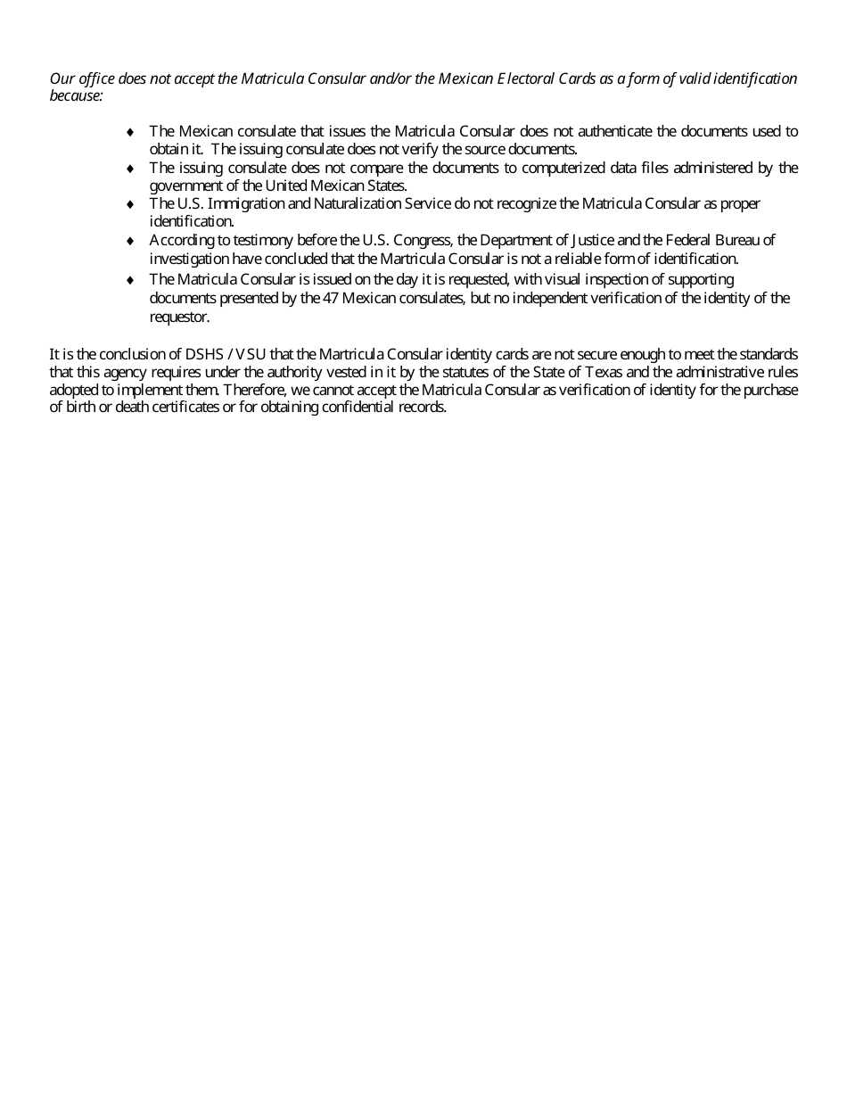 Vital Records Application Form - Texas, Page 5