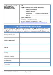 Funding for Treatment in the European Economic Area (Eea) Application Form - United Kingdom, Page 3