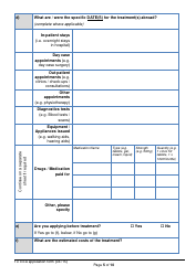 Funding for Treatment in the European Economic Area (Eea) Application Form - United Kingdom, Page 5