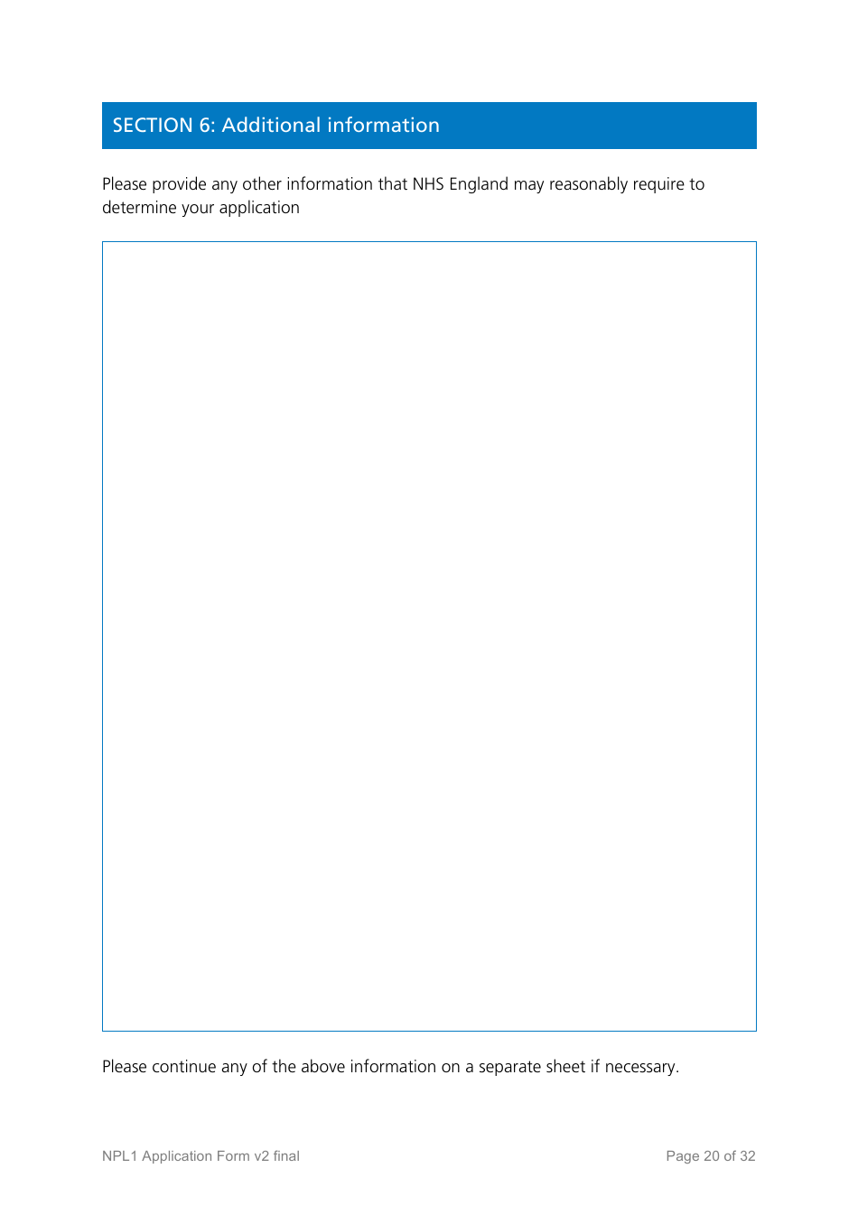 National Performers Lists Application Form - United Kingdom, Page 20