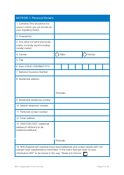 &quot;National Performers Lists Application Form&quot; - United Kingdom, Page 6