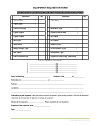 Document preview: Equipment Requisition Form