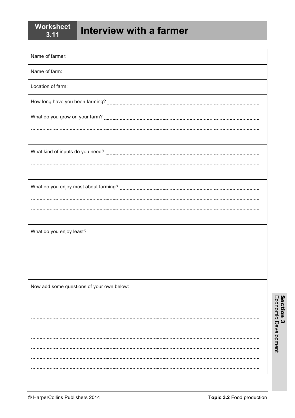 Economic Development Worksheet, Page 13