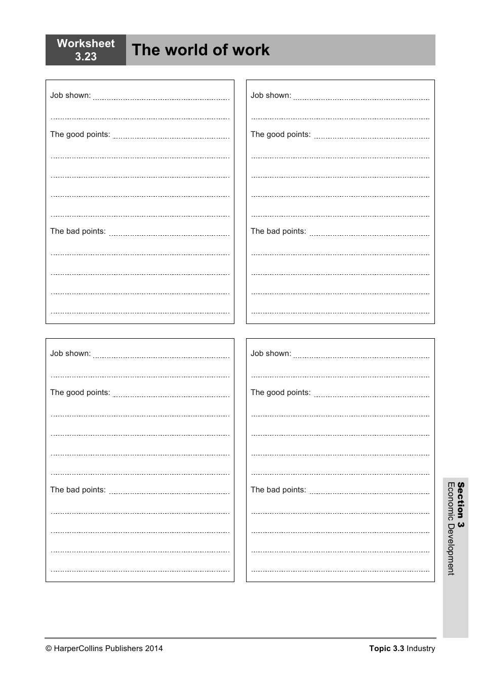 Economic Development Worksheet, Page 25