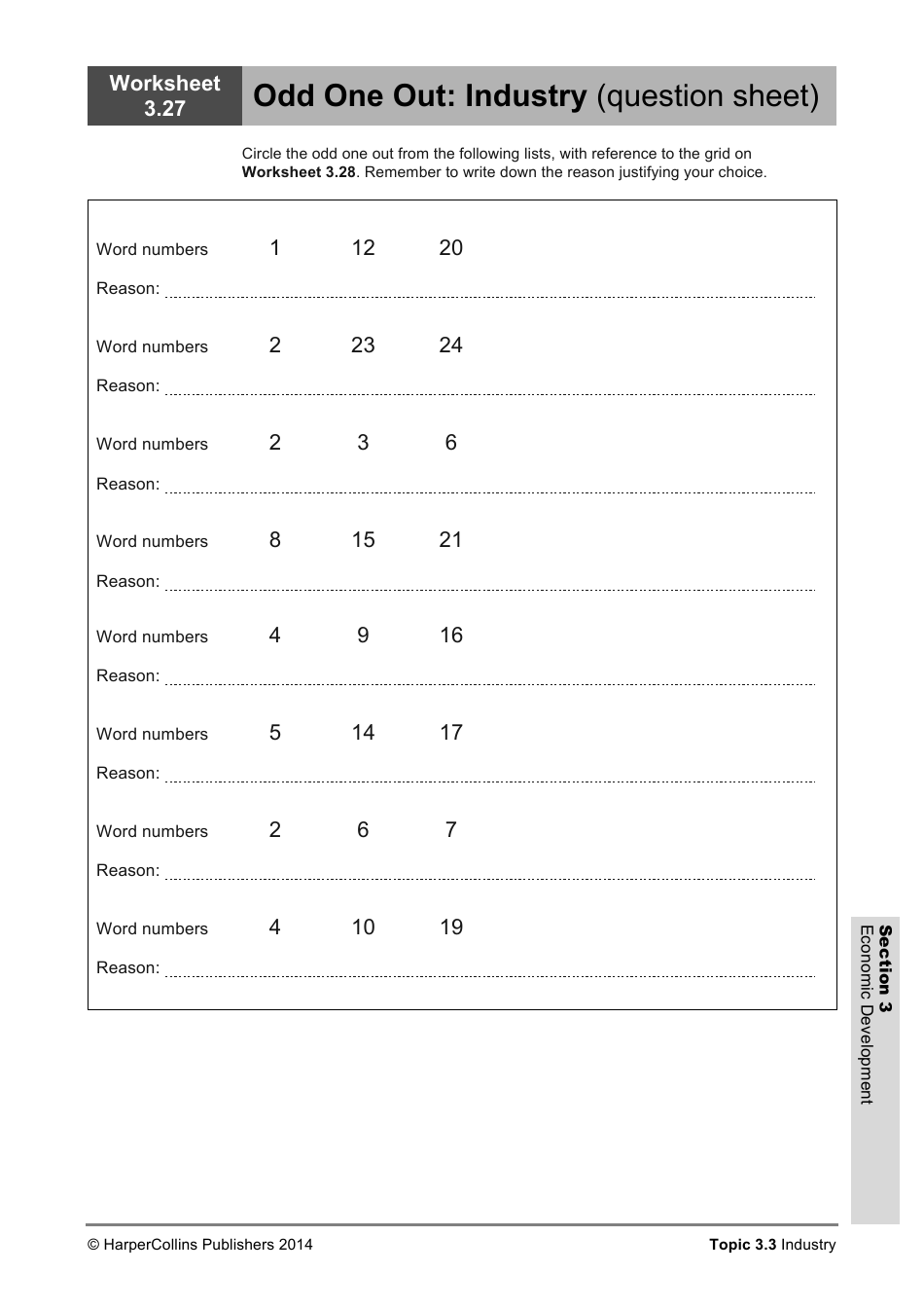 Economic Development Worksheet, Page 29