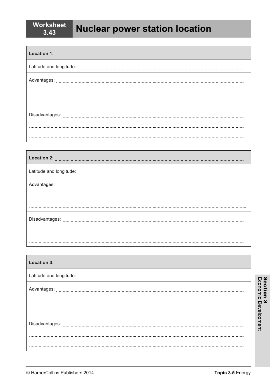 Economic Development Worksheet, Page 45