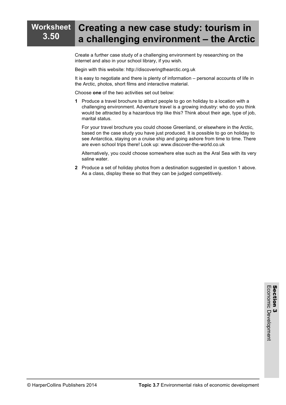 Economic Development Worksheet, Page 52