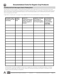 Documentation Forms for Organic Crop Producers, Page 11