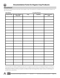 Documentation Forms for Organic Crop Producers, Page 14