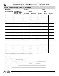 Documentation Forms for Organic Crop Producers, Page 15