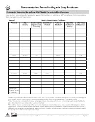 Documentation Forms for Organic Crop Producers, Page 17