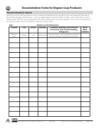 Documentation Forms for Organic Crop Producers, Page 18