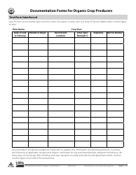 Documentation Forms for Organic Crop Producers, Page 19