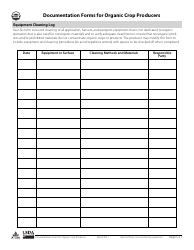 Documentation Forms for Organic Crop Producers, Page 21