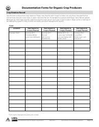Documentation Forms for Organic Crop Producers, Page 6