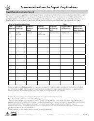 Documentation Forms for Organic Crop Producers, Page 7