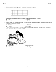 Math Assessment Worksheet - 2nd Grade, Page 2