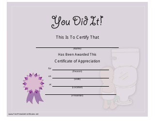 &quot;Certificate of Appreciation Template&quot;