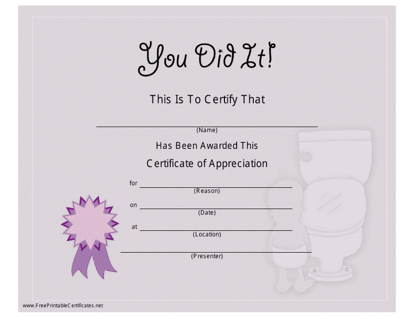 Certificate of Appreciation Template - Violet
