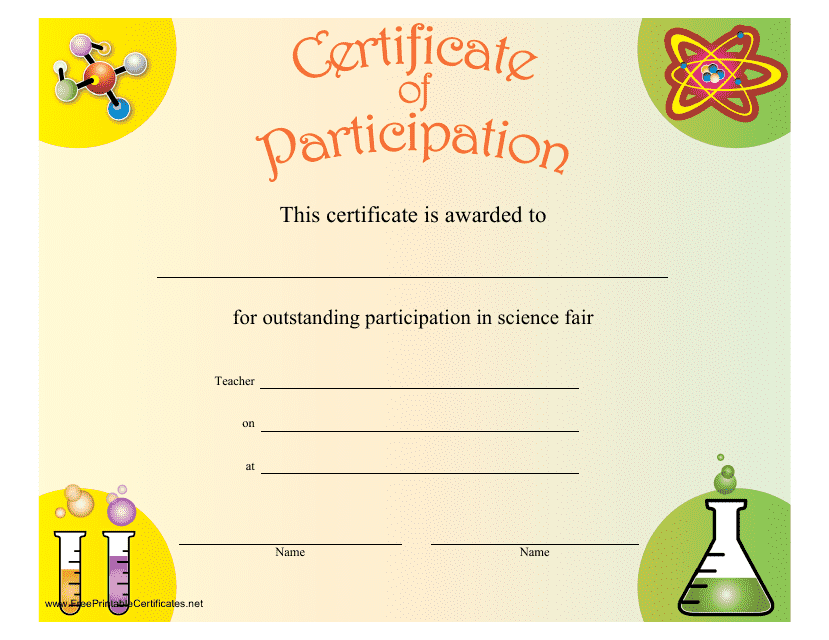 yellow science fair certificate of participation template download pdf - Certificate Of Participation Template Pdf yellow science fair certificate of participation template download pdf - Certificate Of Participation Template Pdf