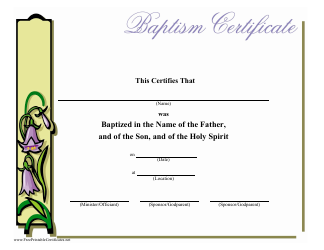 downloadable free baptism certificate template word