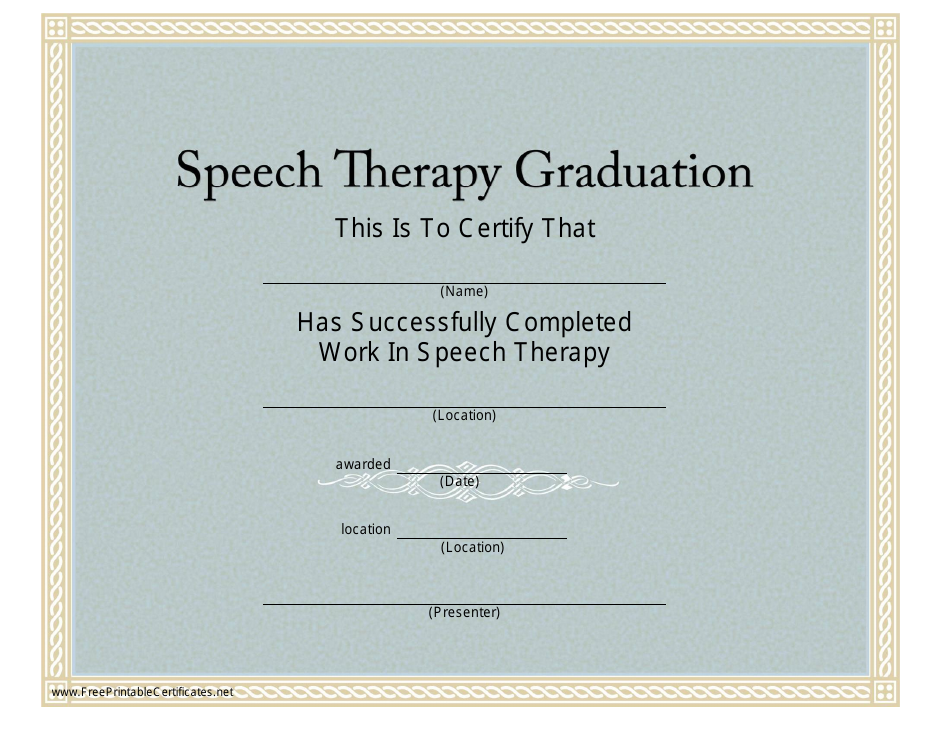 audiology and speech therapy diploma