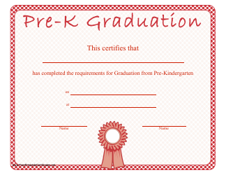 Document preview: Pre-k Graduation Certificate Template