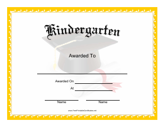 Document preview: Kindergarten Diploma Template