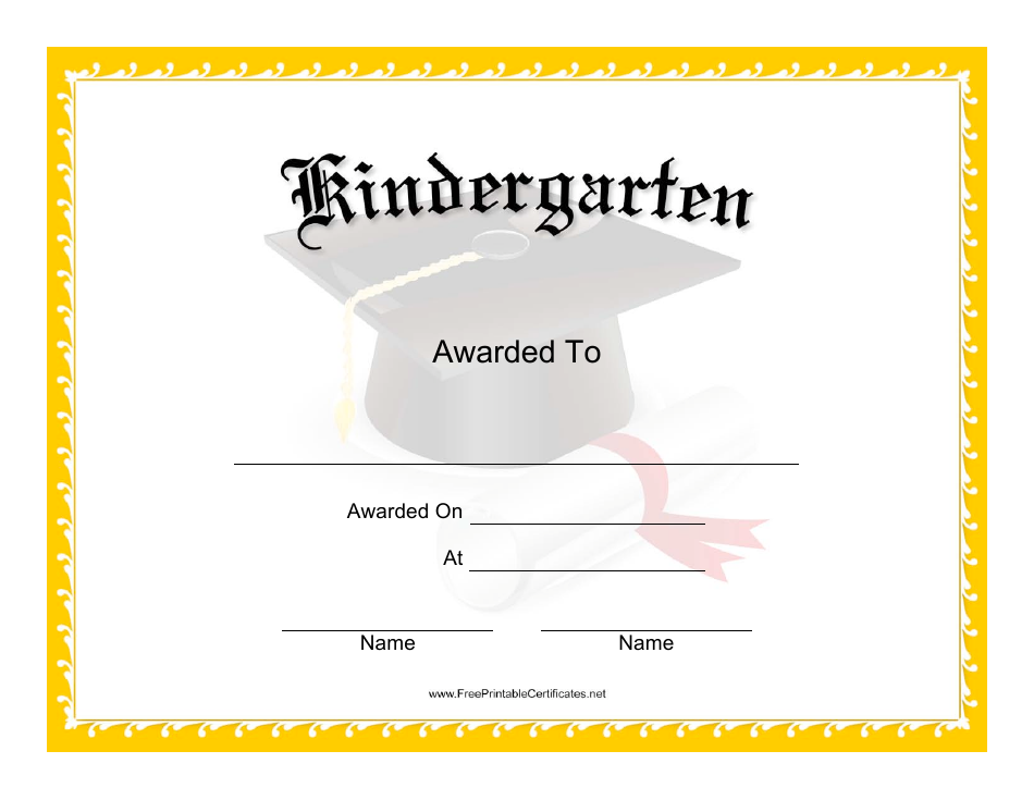 Kindergarten Diploma Template Download Printable PDF Templateroller