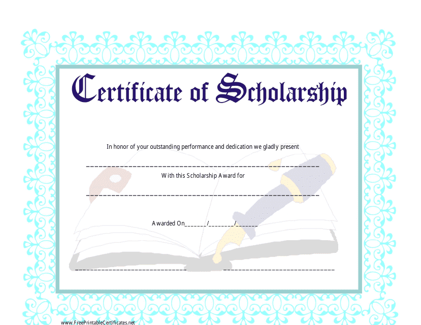 scholarship certificate template download printable pdf templateroller scholarship certificate
