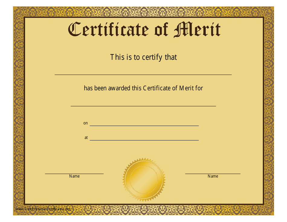 Certificate Of Merit Three Certificate Templates Teachers Gambaran