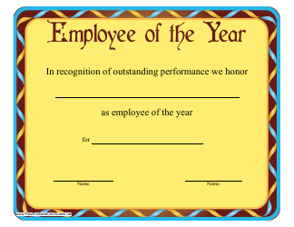 Employee of the Year Certificate Template Download Printable PDF ...