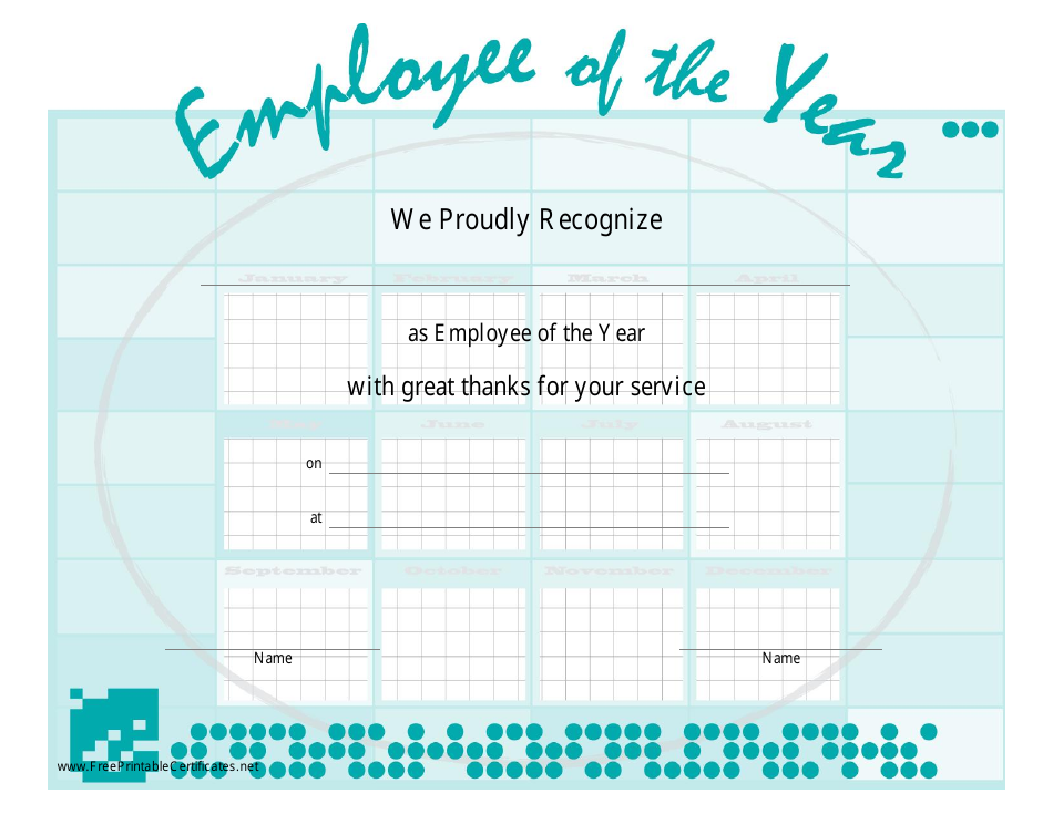 Employee of the Year Certificate Template, Page 1