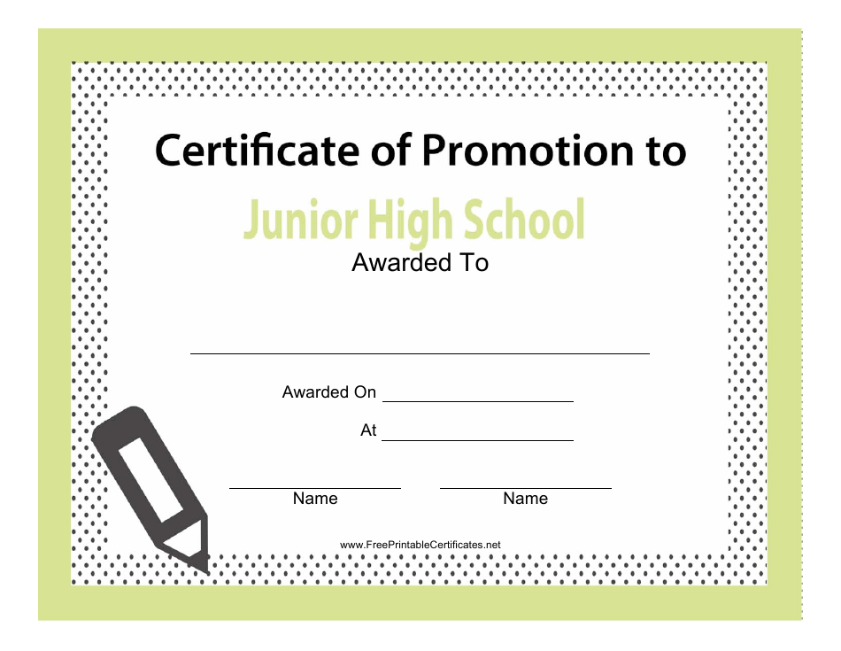 Junior High School Promotion Template - Professional Design for All Grade Levels
