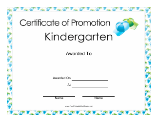 &quot;Kindergarten Promotion Certificate Template&quot;