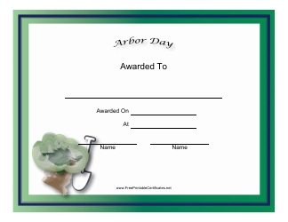 &quot;Arbor Day Holiday Certificate Template&quot;