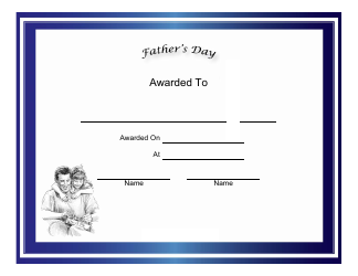 Document preview: Father's Day Holiday Certificate Template
