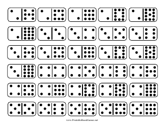 Domino Game Template - Double-Twelve Set Download Printable PDF
