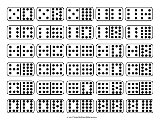 Domino Game Template - Double-Twelve Set, Page 3