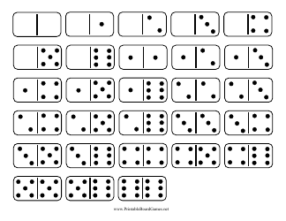 &quot;Domino Game Template - Double-Six Set&quot;