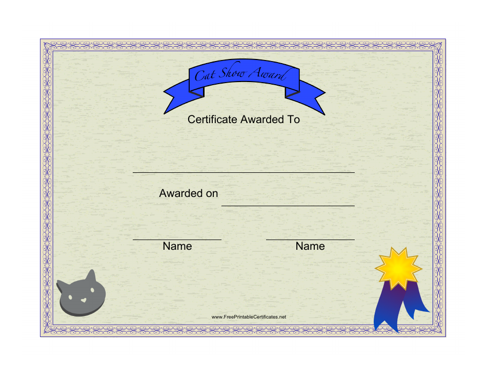 Cat Award Certificates Sb9935 Sparklebox Free Teachin vrogue.co