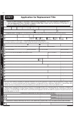 Form 735-515 Application for Replacement Title - Oregon
