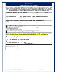 Document preview: AF Form 1411 Attachment 5 Standardized Extension Worksheet